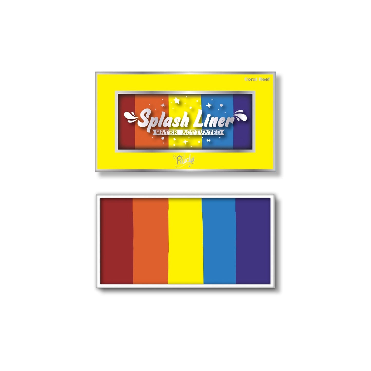 RUDE Splash Liner Water Activated Split Cake Face Body Paint - Coral Reef