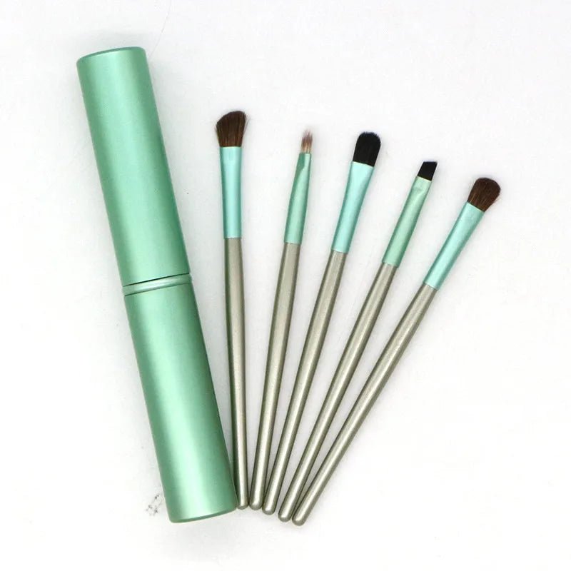 5-Piece Portable Eyeshadow Brush Set — Travel Makeup Brushes for Precise Eye Looks - Christy's Beauty & Tingz LLC
