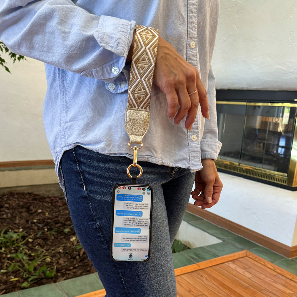 Clip & Go Strap w/RFID Pouch Diamond Pattern