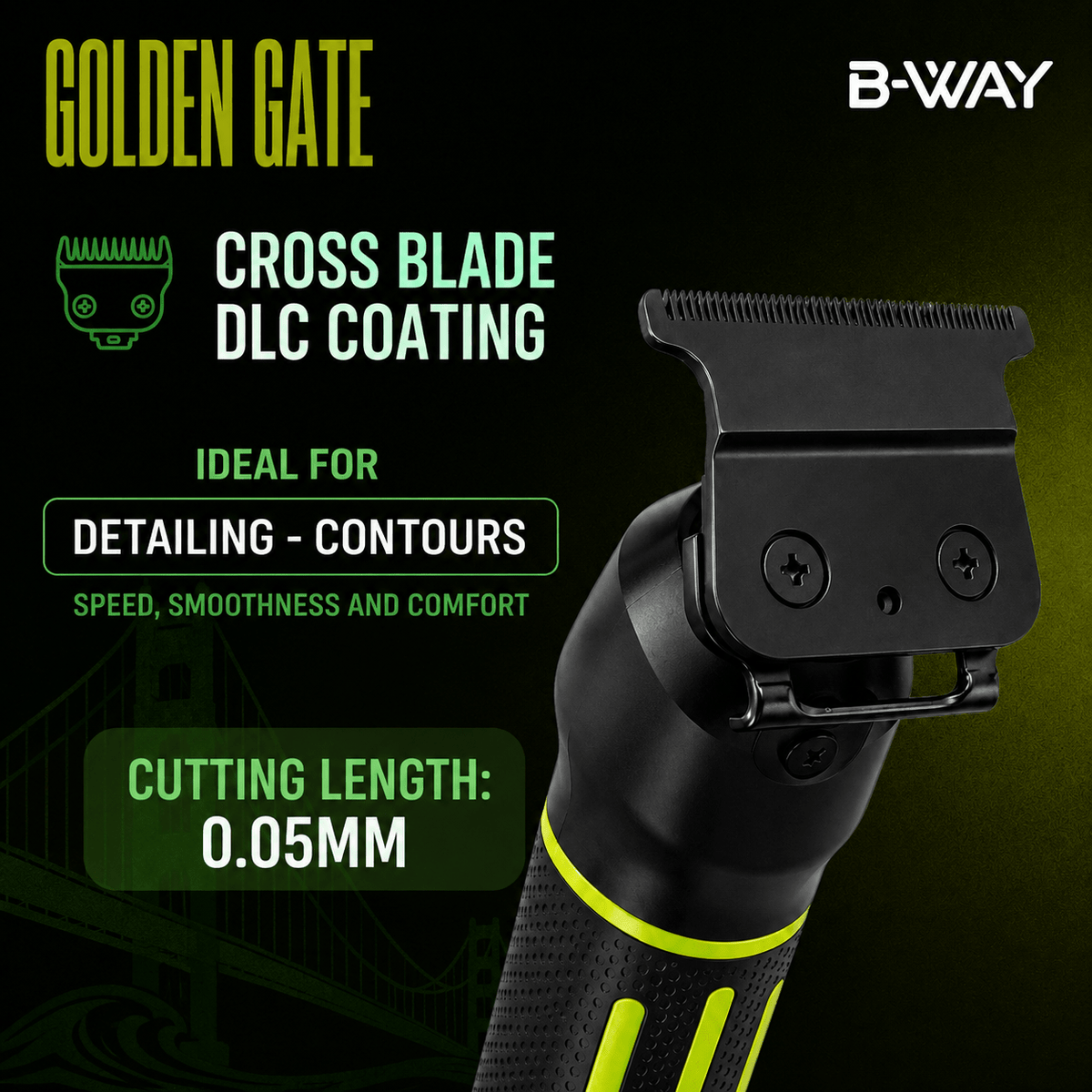 B-WAY Golden Gate Professional Cordless Trimmer – 7,000 RPM - Christy's Beauty & Tingz LLC