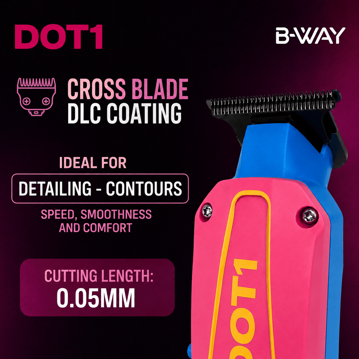 B-WAY Professional Barber Kit – Cordless Hair Clipper, Trimmer & Foil Shaver Set – New Five Clipper, DOT 1 Detail Trimmer & Zero Shaver for Fades, Haircuts, Detailing & Finishing - Christy's Beauty & Tingz LLC