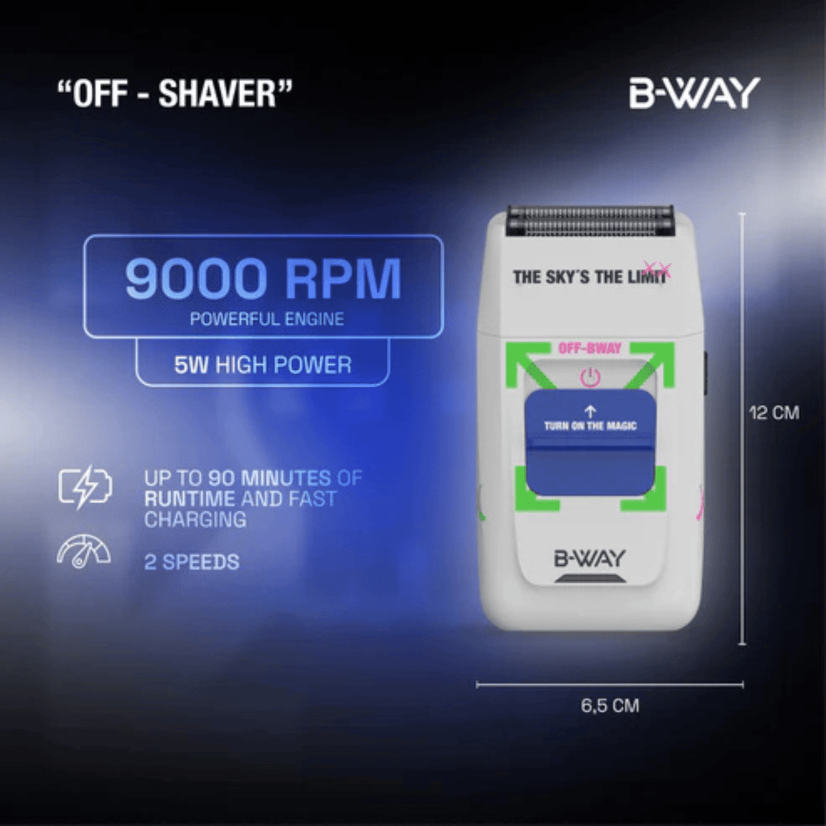 B-WAY Professional Barber Kit – Cordless Hair Clipper, Trimmer & Foil Shaver Set – Urban New Clipper, CUTZ White Detail Trimmer & OFF White Shaver for Fades, Haircuts & Finishing - Christy's Beauty & Tingz LLC
