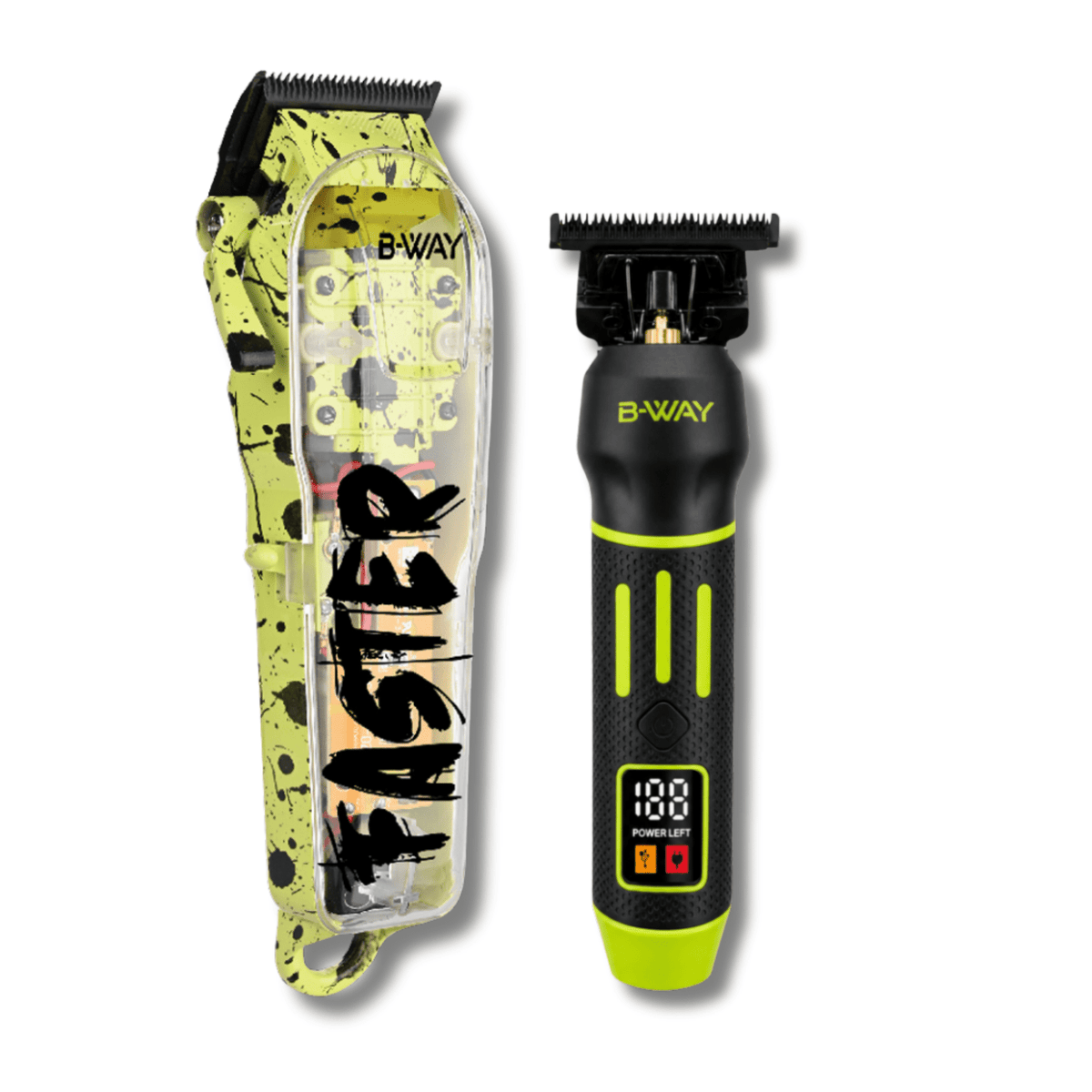 B-WAY Professional Barber Kit – Cordless Hair Clipper & Trimmer Set – Faster Clipper + Golden Gate Precision Trimmer for Fades, Haircuts, Edge-Ups, Beard Detailing & Outlining - Christy's Beauty & Tingz LLC