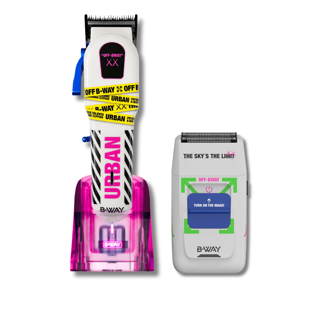 B-Way Urban Shorty Clipper & OFF Foil Shaver – Professional Barber Combo - Christy's Beauty & Tingz LLC
