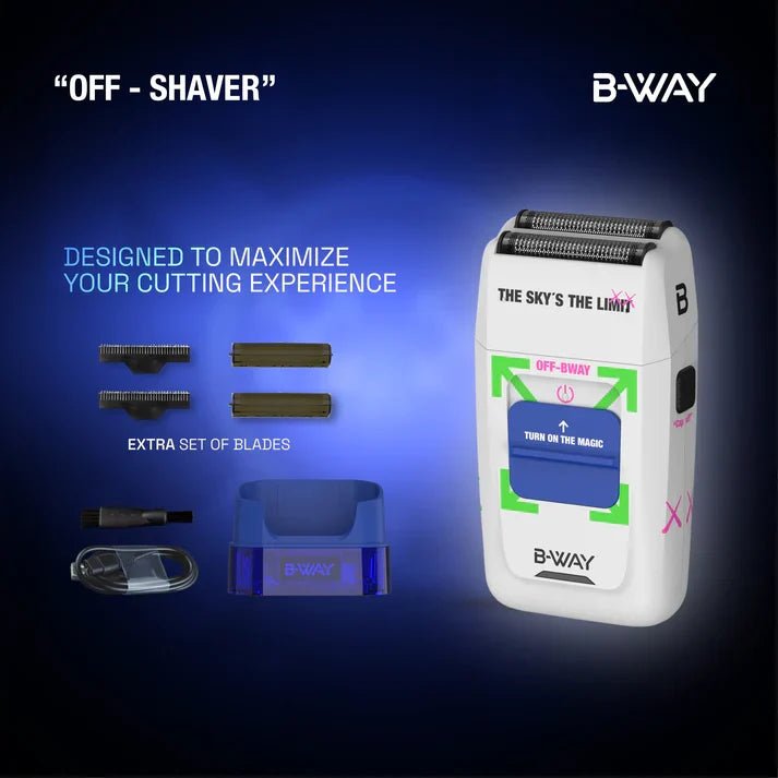 B-Way Urban Shorty Clipper & OFF Foil Shaver – Professional Barber Combo - Christy's Beauty & Tingz LLC