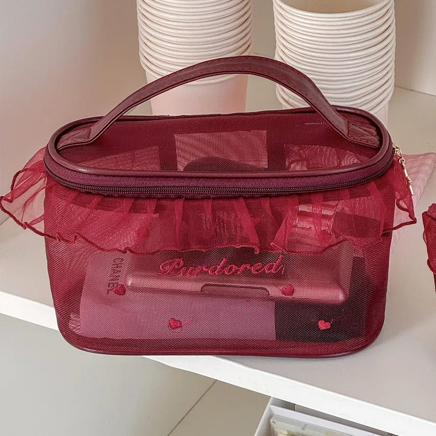 Classic Style Solid Color Nylon Square Makeup Bags - Christy's Beauty & Tingz LLC