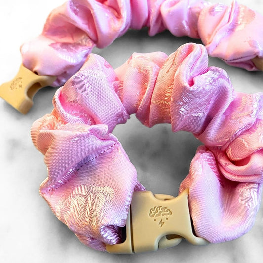 Empress Pink Buckle Scrunchie - Lunar New Year Áo Dài - No Snagging, No Tangles - Christy's Beauty & Tingz LLC