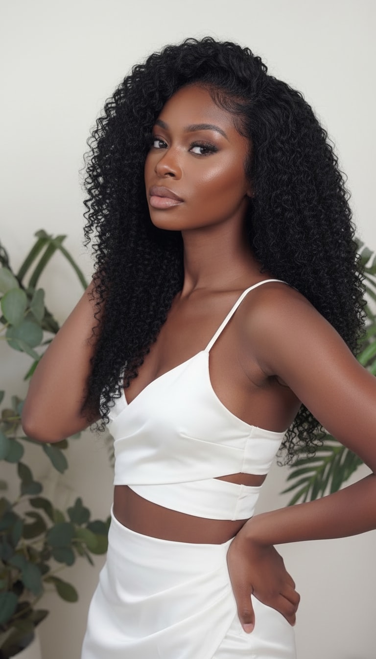 Kinky Curly Wefted Bundle