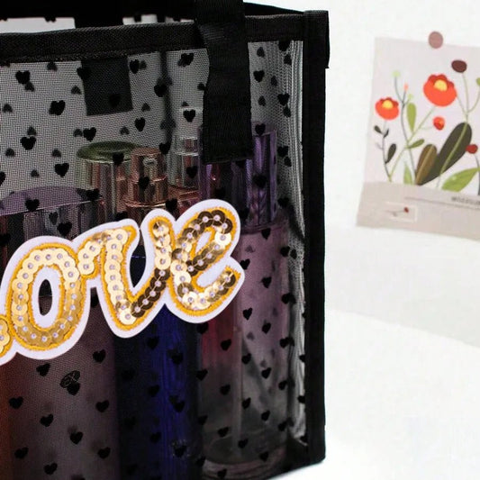 Women’s Polyester Handbag Featuring Letter Pattern, Suitable for All Seasons - Christy's Beauty & Tingz LLC