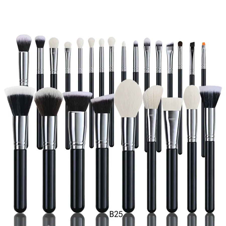 15-Piece Rainbow Makeup Brush Set with Wooden Handles — Colorful Professional Brushes - Christy's Beauty & Tingz LLC