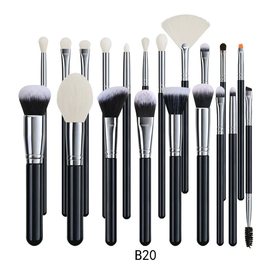 15-Piece Rainbow Makeup Brush Set with Wooden Handles — Colorful Professional Brushes - Christy's Beauty & Tingz LLC