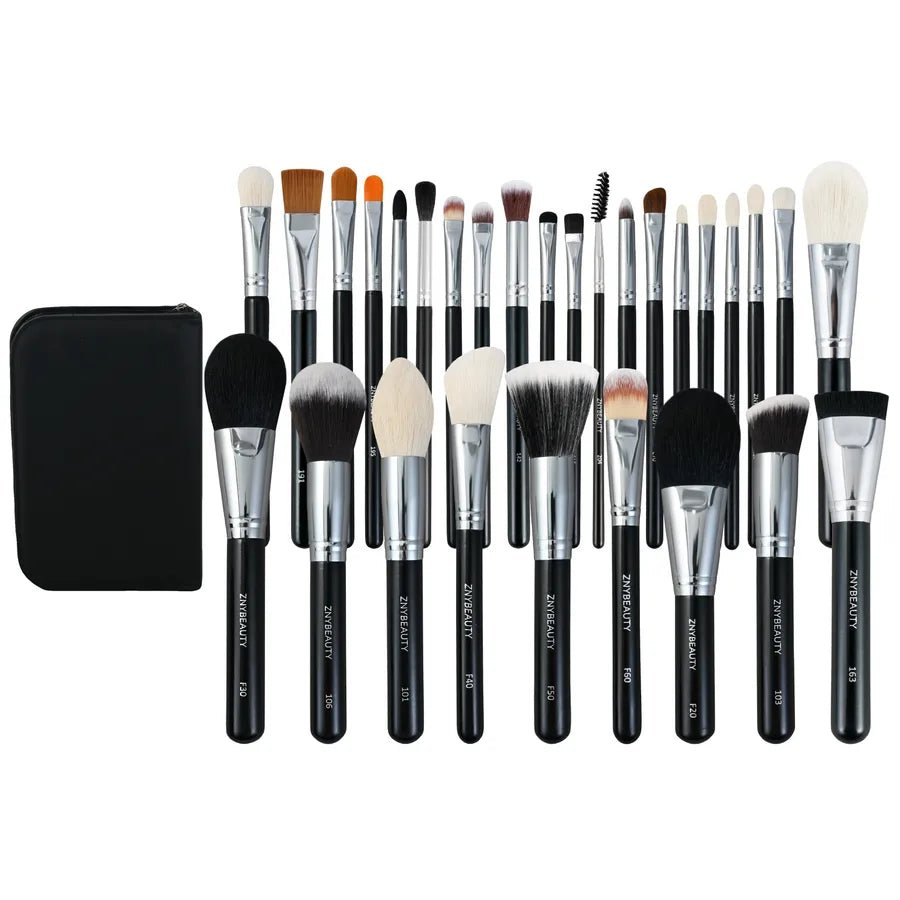 15-Piece Rainbow Makeup Brush Set with Wooden Handles — Colorful Professional Brushes - Christy's Beauty & Tingz LLC