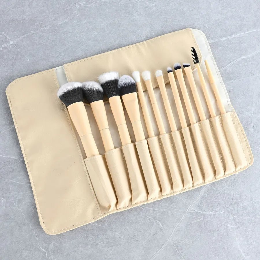 15-Piece Rainbow Makeup Brush Set with Wooden Handles — Colorful Professional Brushes - Christy's Beauty & Tingz LLC