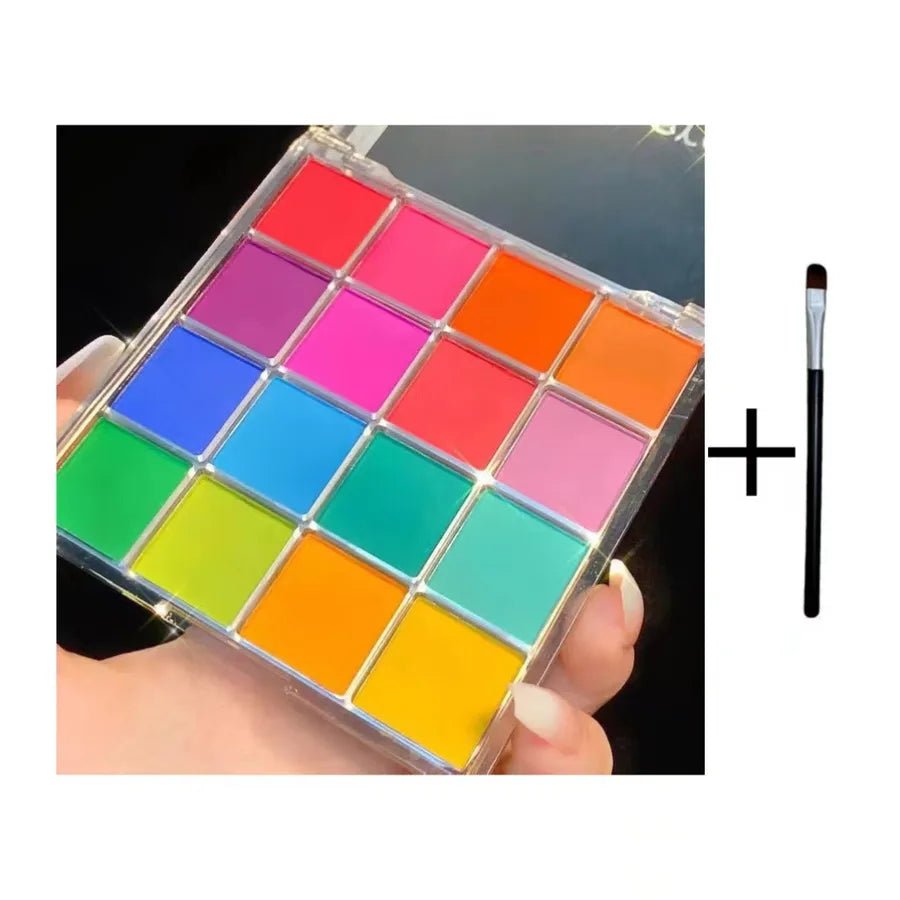 16-Color Rainbow Eyeshadow Palette — Flower Fairy Shades with Pearlescent & Matte Finish - Christy's Beauty & Tingz LLC
