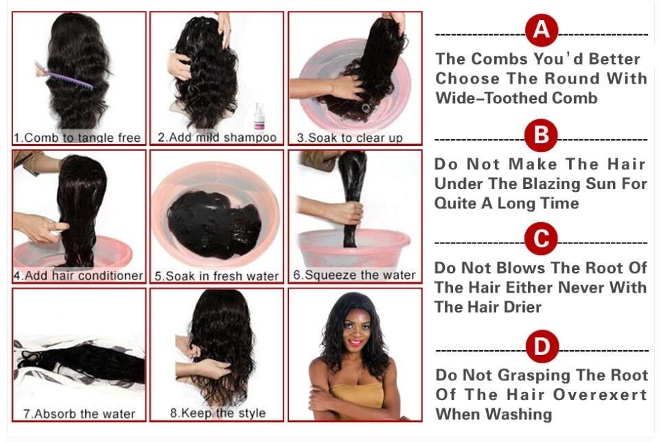 13×4 Deep Wave Lace Frontal Human Hair Wigs 12A grade