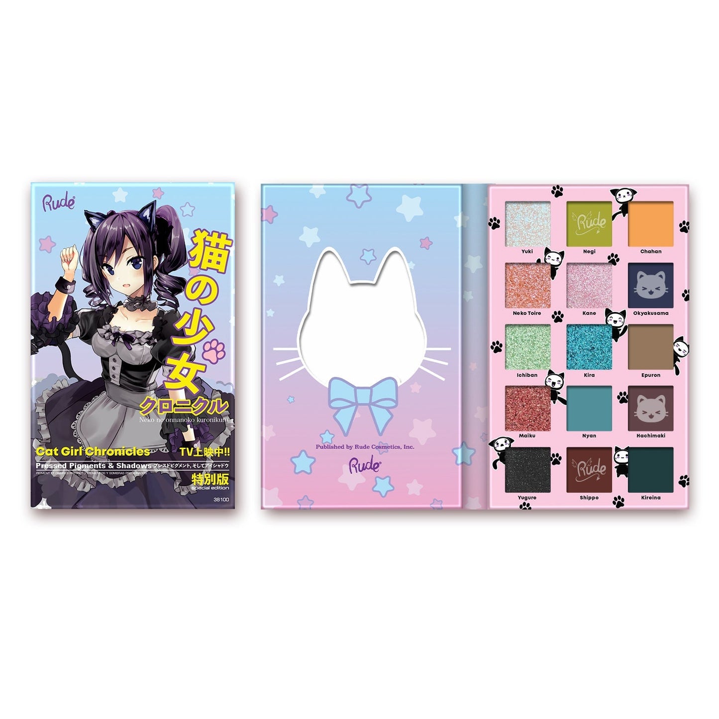 RUDE Manga Collection Pressed Pigments & Shadows - Cat Girl Chronicles -  Cat Girl Chronicles