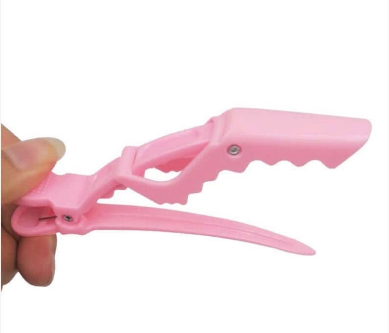 Pink Gator Mouth Hair Clips