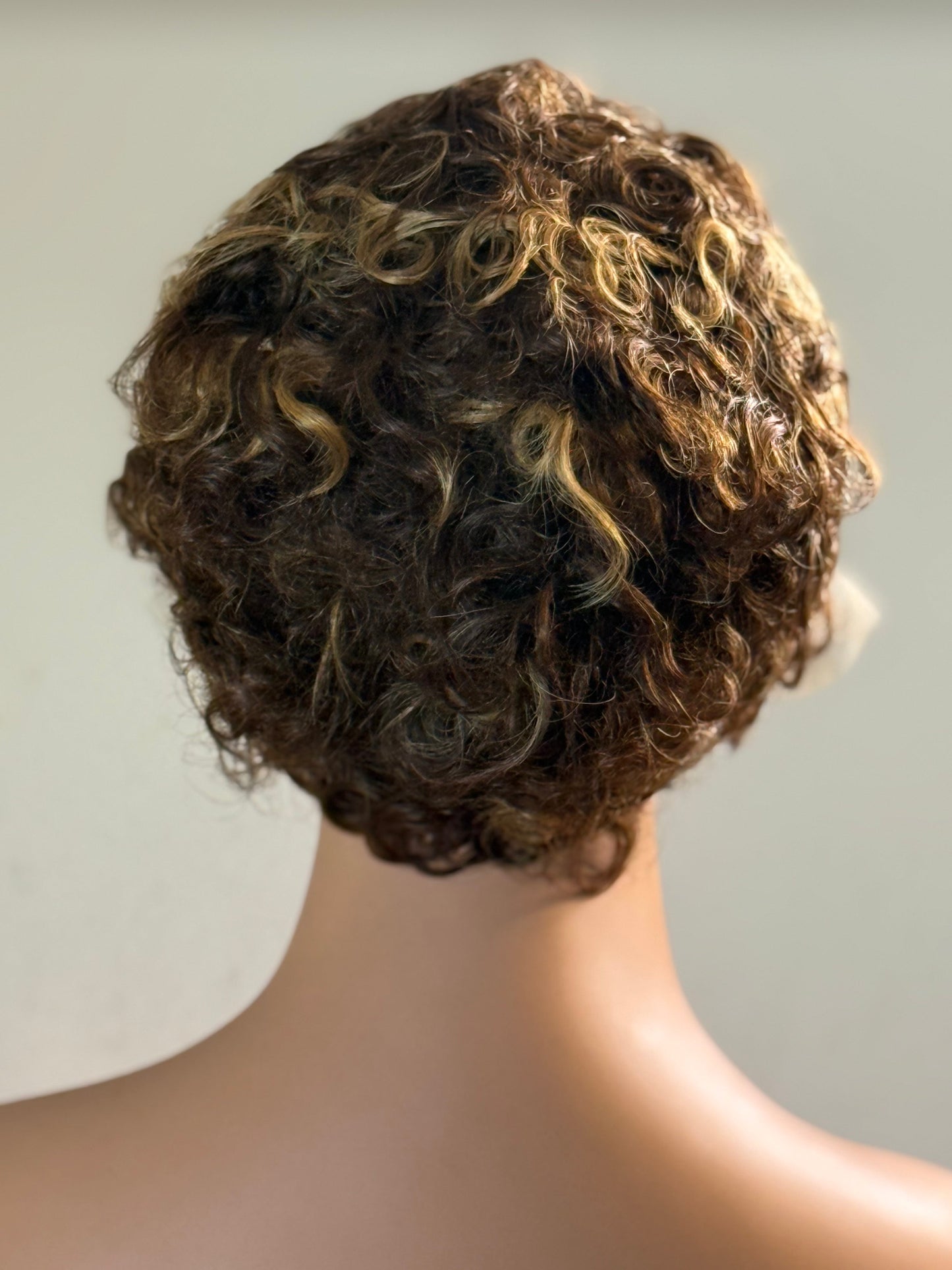 Caramel Swirl Curls Lace Front – Highlighted Curly Pixie