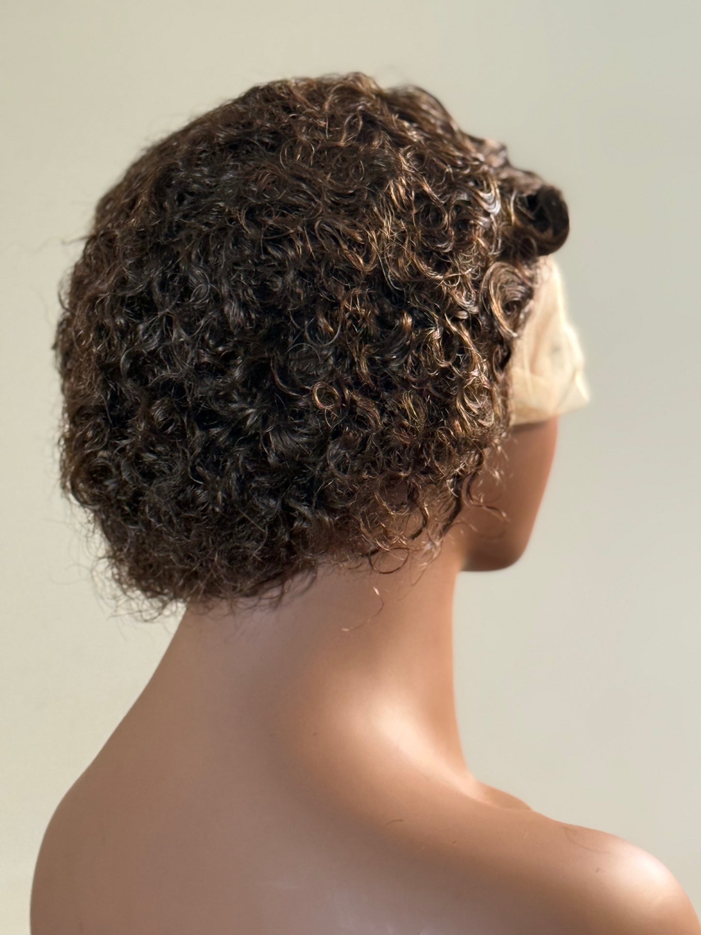 Cocoa Curlz – Curly Pixie Lace Front Wig (Chestnut Brown)
