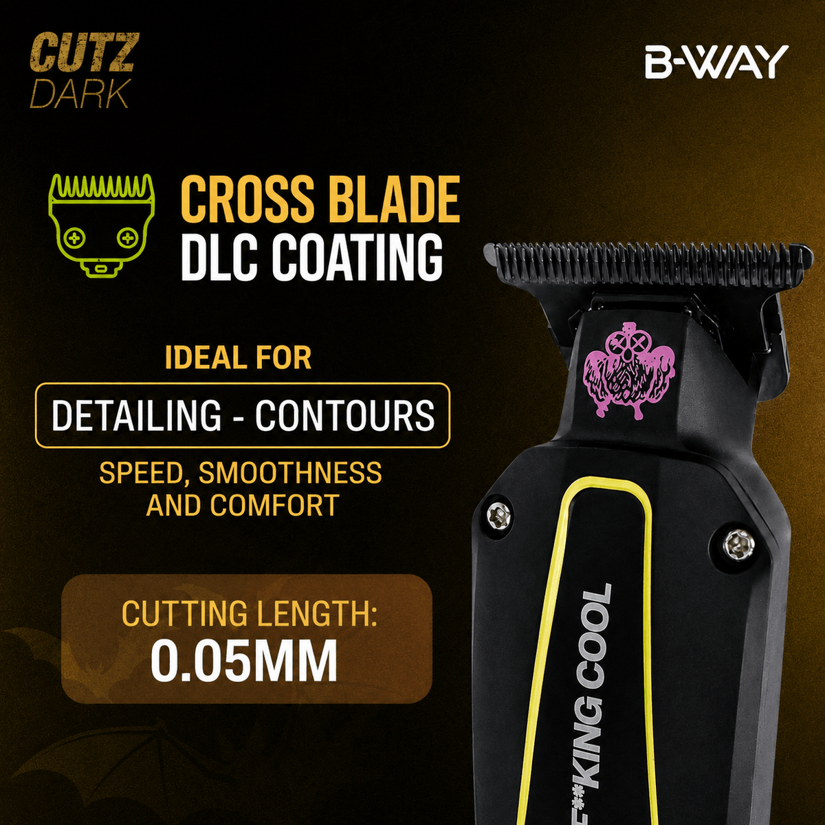 B-WAY CUTZ Dark Professional Cordless Trimmer – 7,000 RPM - Christy's Beauty & Tingz LLC