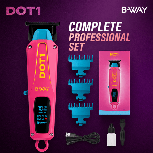 B-WAY DOT1 Pink Professional Cordless Trimmer – 7,000 RPM - Christy's Beauty & Tingz LLC
