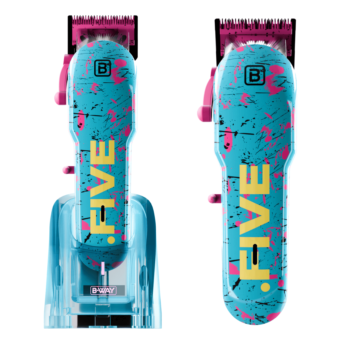 B-Way NEW Five Shorty Clipper, T-Pro Trimmer & OFF Shaver – Professional 3-in-1 Barber Set with Free Barber Cape - Christy's Beauty & Tingz LLC