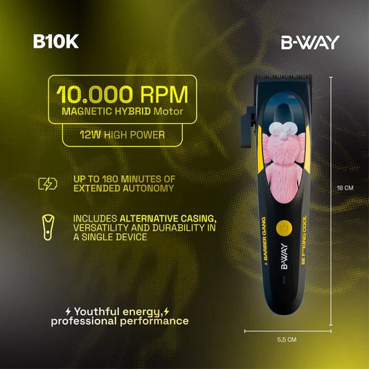 B-WAY Professional Barber Clipper Trimmer & Foil Shaver Set – B10K Hair Clipper, CUTZ Dark Trimmer & OFF Black Shaver – Cordless 3-in-1 Barber Grooming Kit for Fades, Outlining & Finishing - Christy's Beauty & Tingz LLC