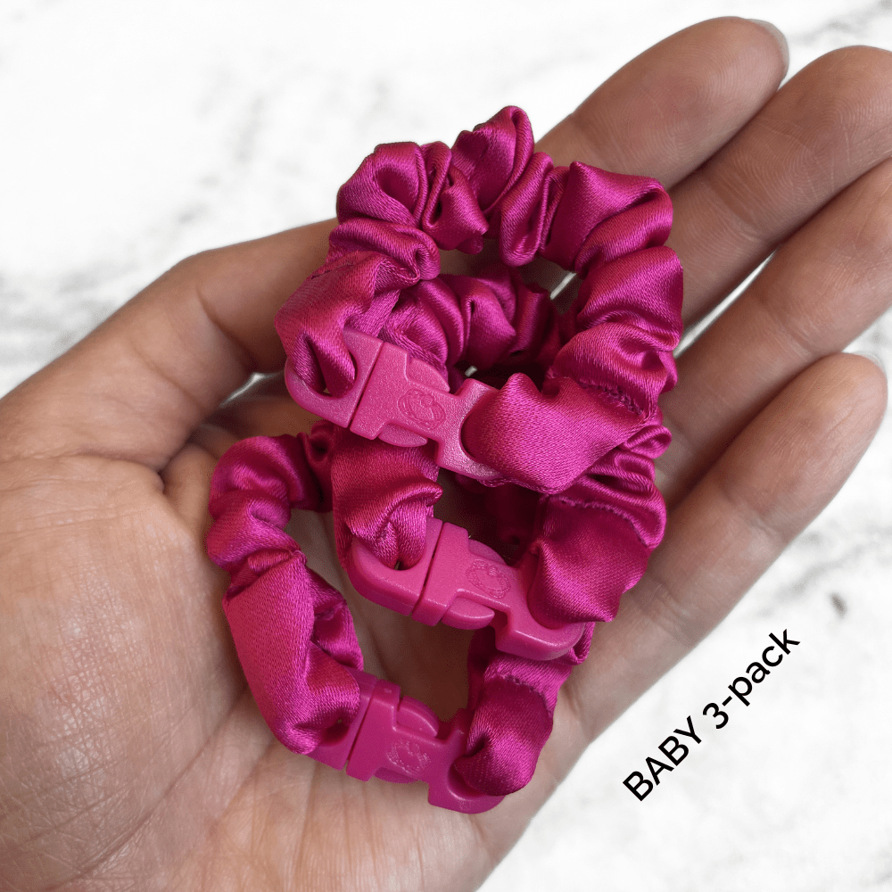BABY 3-Pack Buckle Scrunchies Bundle - No Snagging, No Tangles - Christy's Beauty & Tingz LLC