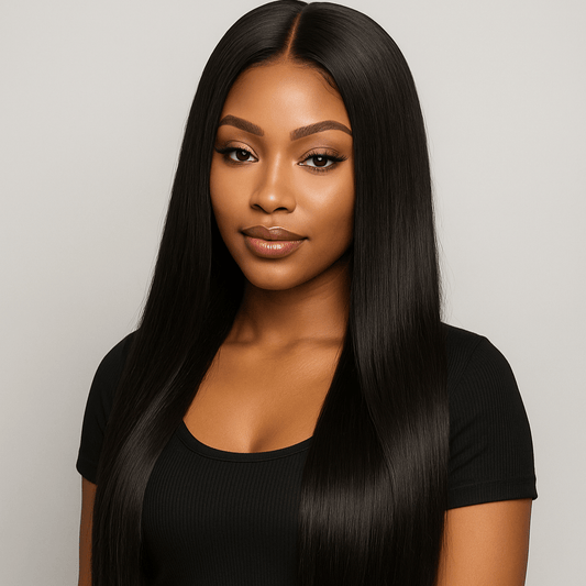 Boss Flow – Brazilian Straight Lace Front Wig (Natural Black)