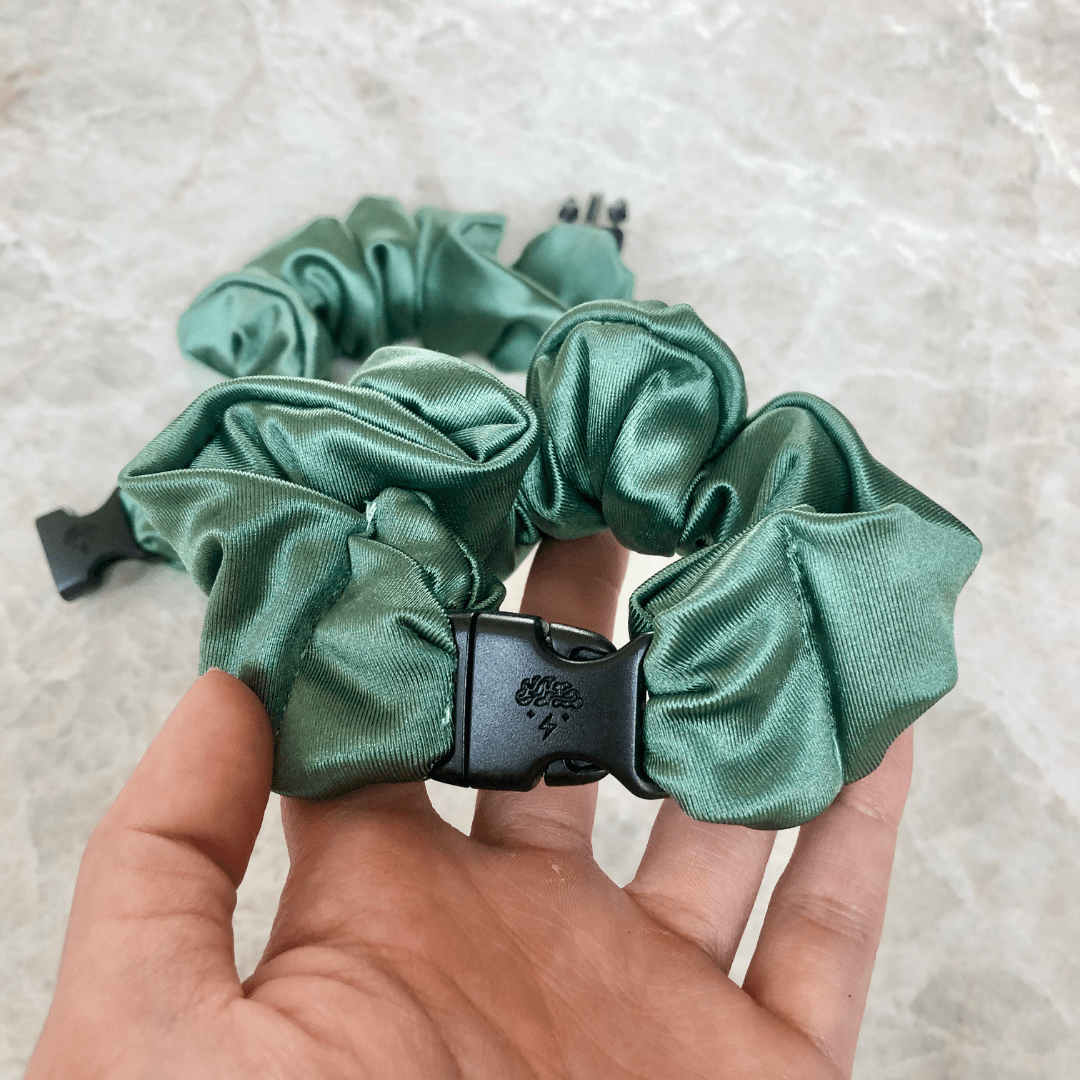 Buckle Scrunchie - Vibrant Solid Colors - No Snagging, No Tangles - Christy's Beauty & Tingz LLC