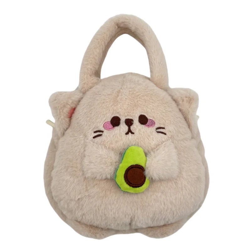 Cartoon Round Velvet Handbag for Kids Featuring Top Handle Ornament Design - Christy's Beauty & Tingz LLC
