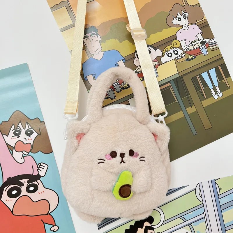 Cartoon Round Velvet Handbag for Kids Featuring Top Handle Ornament Design - Christy's Beauty & Tingz LLC