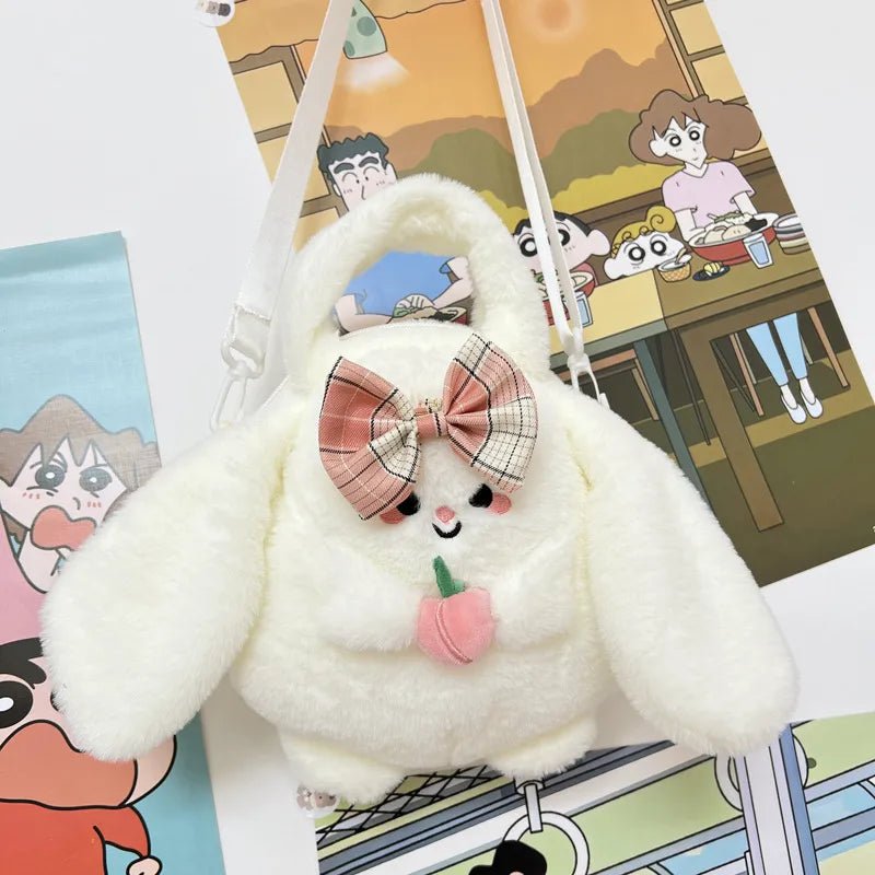Cartoon Round Velvet Handbag for Kids Featuring Top Handle Ornament Design - Christy's Beauty & Tingz LLC