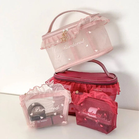 Classic Style Solid Color Nylon Square Makeup Bags - Christy's Beauty & Tingz LLC