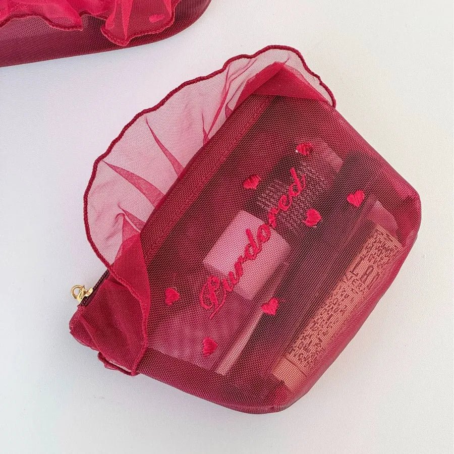 Classic Style Solid Color Nylon Square Makeup Bags - Christy's Beauty & Tingz LLC