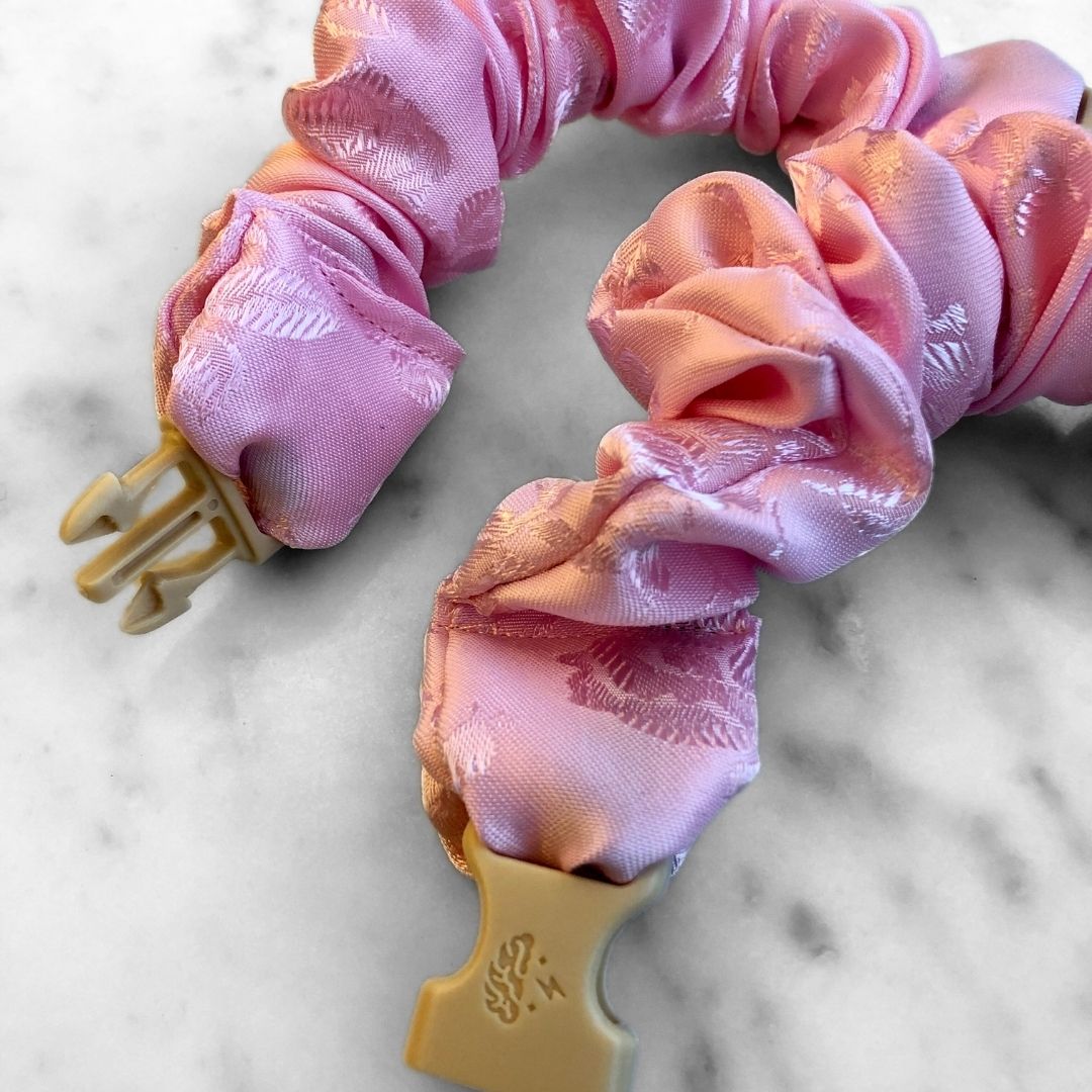 Empress Pink Buckle Scrunchie - Lunar New Year Áo Dài - No Snagging, No Tangles - Christy's Beauty & Tingz LLC