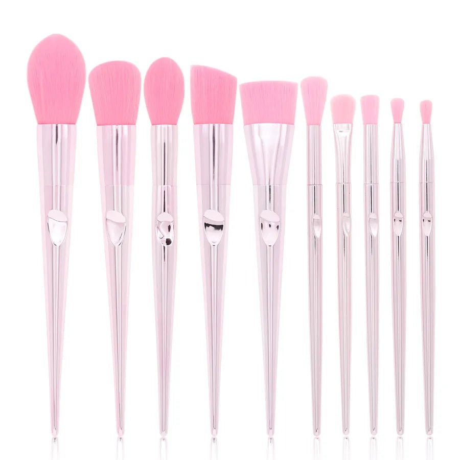 fashion artificial fiber plastic handgrip makeup brushes 1 set - Christy's Beauty & Tingz LLC
