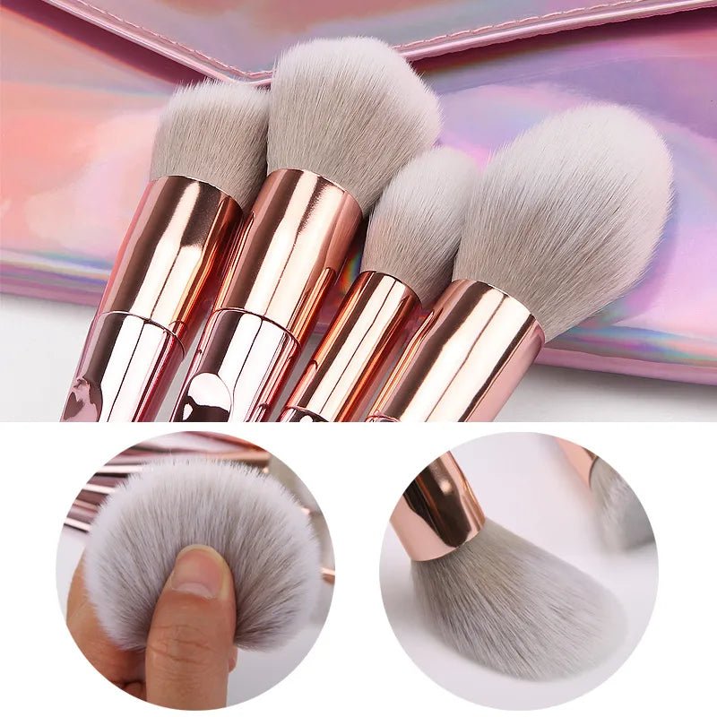 fashion artificial fiber plastic handgrip makeup brushes 1 set - Christy's Beauty & Tingz LLC