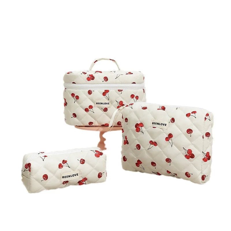 Floral Makeup Bag — Vacation-Style Square Cosmetic Pouch for Travel & Everyday Use - Christy's Beauty & Tingz LLC