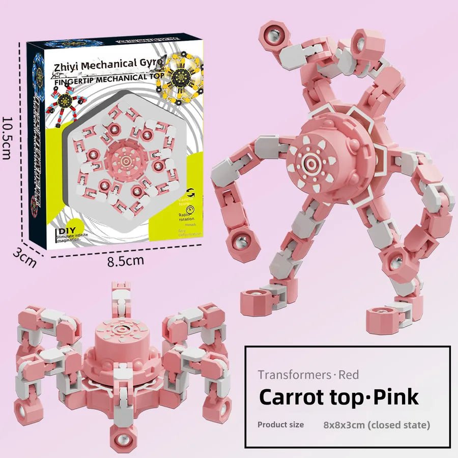 Gyro Toy Children's Boy's Transformable Luminous Puzzle Mechanical Fingertip Finger Rotation Decompression Boy's Toy - Christy's Beauty & Tingz LLC