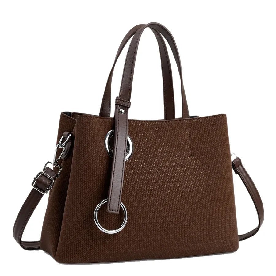 Large Capacity Trendy Handbag Ladies Handbag Casual Shoulder Bag Suitable for and Travel - Christy's Beauty & Tingz LLC