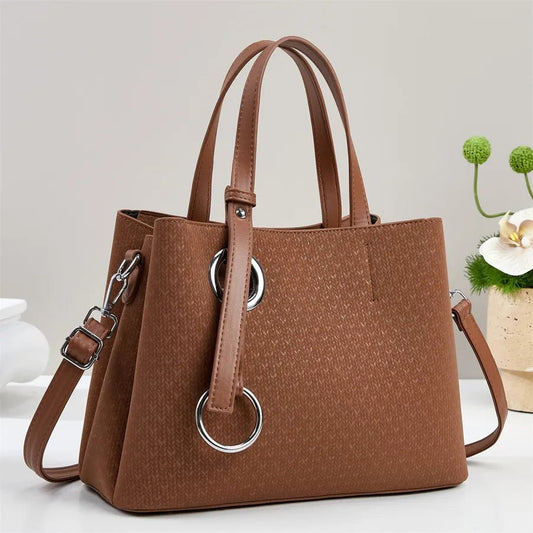 Large Capacity Trendy Handbag Ladies Handbag Casual Shoulder Bag Suitable for and Travel - Christy's Beauty & Tingz LLC