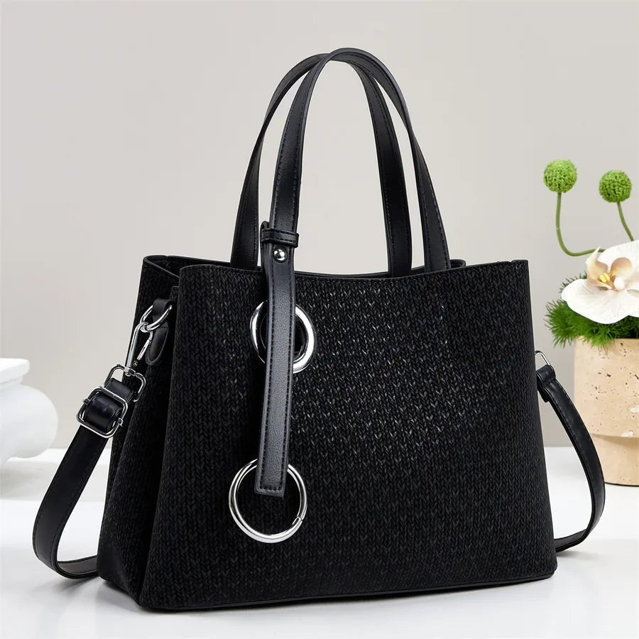 Large Capacity Trendy Handbag Ladies Handbag Casual Shoulder Bag Suitable for and Travel - Christy's Beauty & Tingz LLC
