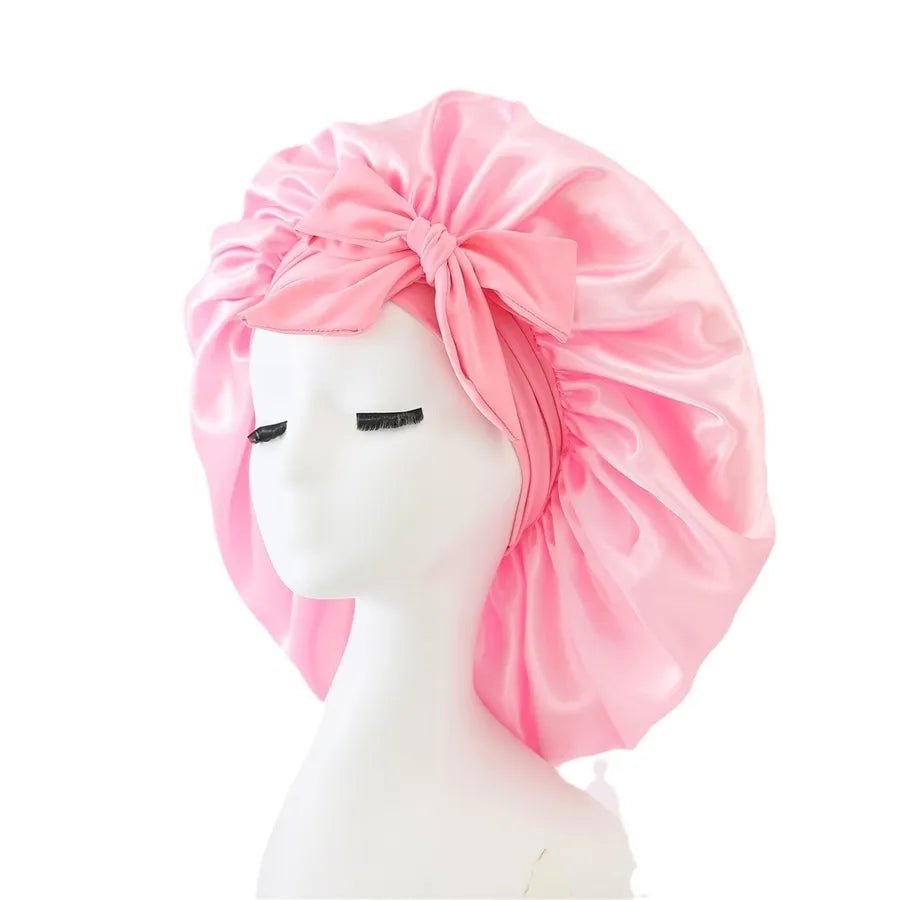 New Silk Bonnet For Sleeping Women Satin Bonnet Hair Bonnet Night Sleep Cap Scarf Wrap For Curly Hair With Tie Band For Curly Hair - Christy's Beauty & Tingz LLC