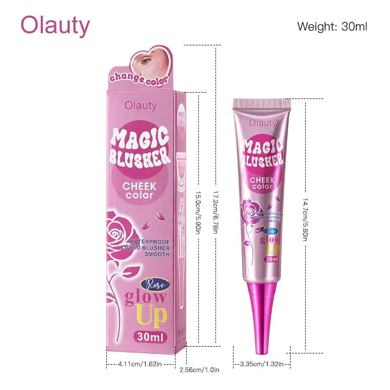 Olauty Magic Color-Changing Liquid Blush 30ml — Shimmer Smoky Eye & Cheek Tint - Christy's Beauty & Tingz LLC