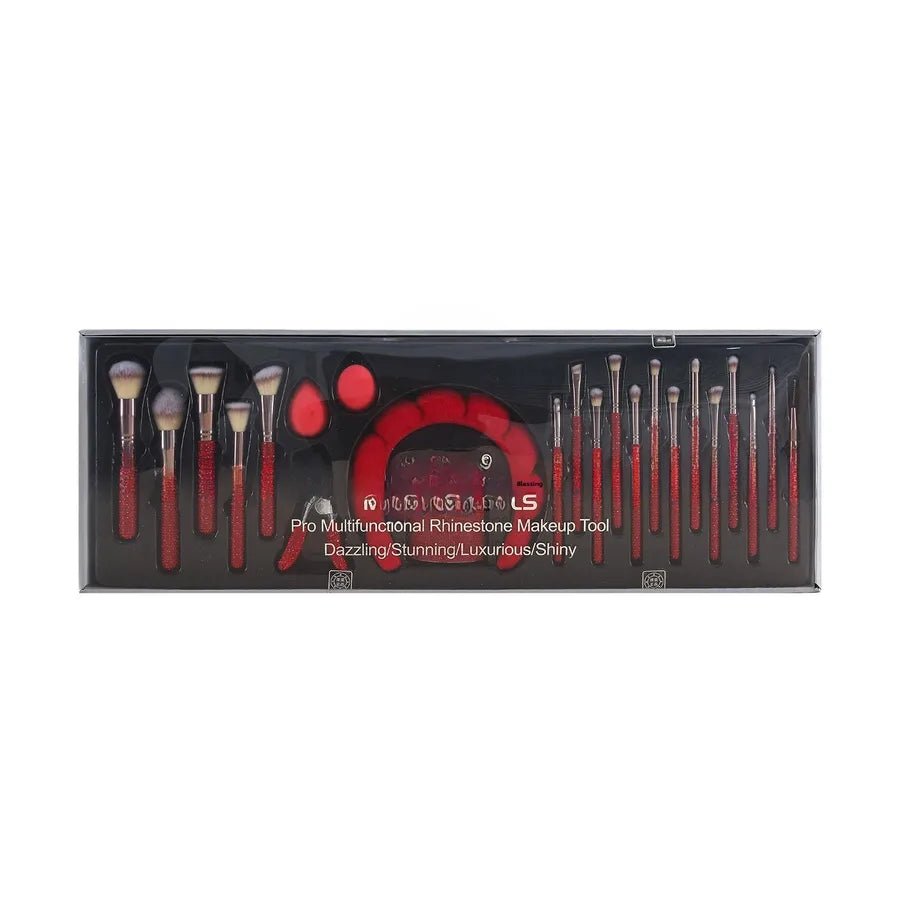 Silver Makeup Brush Set with Nylon Bristles — Professional Brushes for Flawless Blending - Christy's Beauty & Tingz LLC