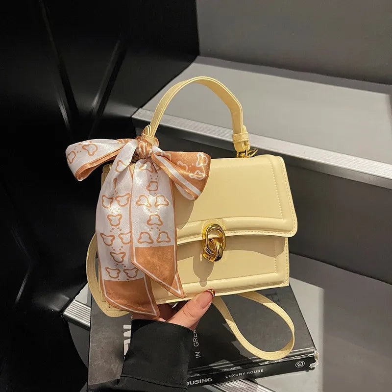 Small Square Bag Women's Shoulder Handbag Trendy Scarf Handbag Clutch - Christy's Beauty & Tingz LLC