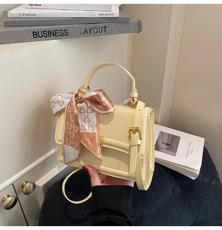Small Square Bag Women's Shoulder Handbag Trendy Scarf Handbag Clutch - Christy's Beauty & Tingz LLC
