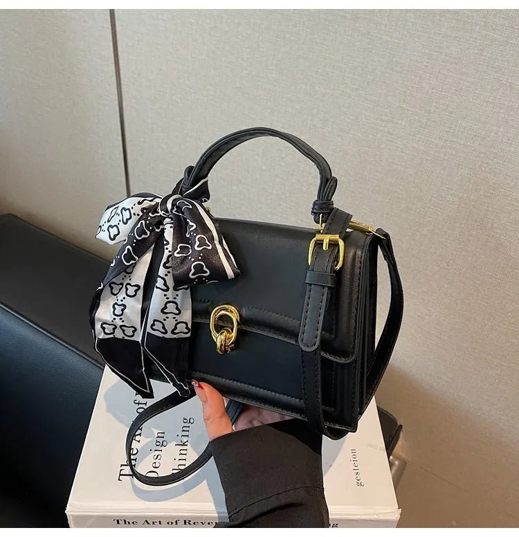 Small Square Bag Women's Shoulder Handbag Trendy Scarf Handbag Clutch - Christy's Beauty & Tingz LLC