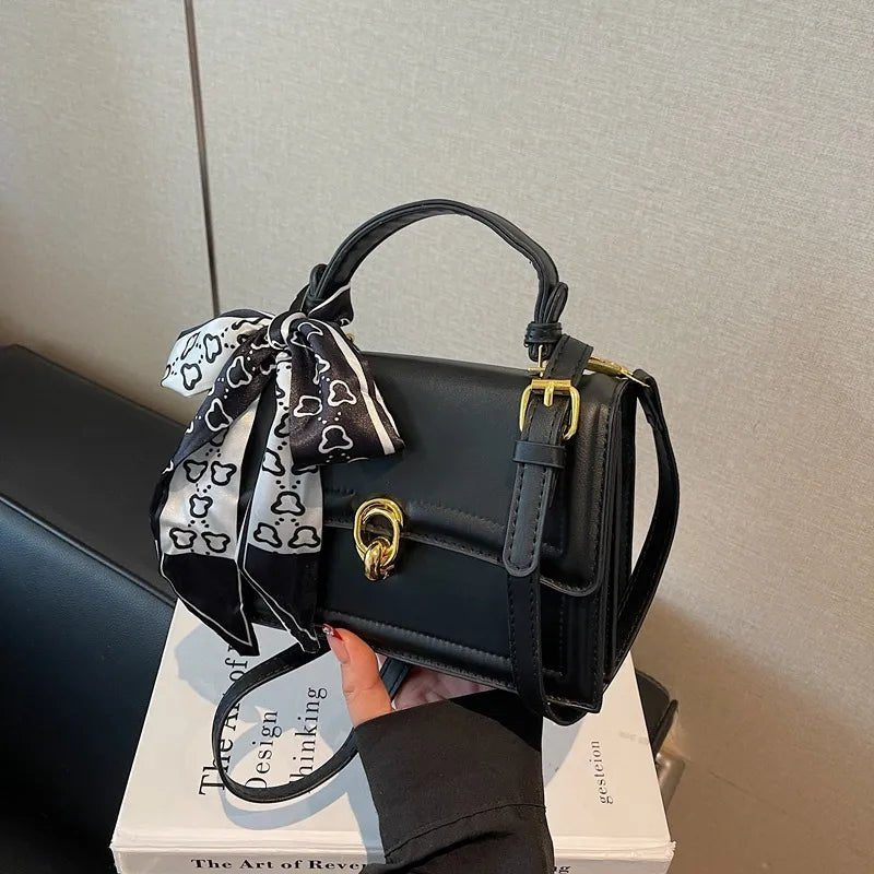 Small Square Bag Women's Shoulder Handbag Trendy Scarf Handbag Clutch - Christy's Beauty & Tingz LLC